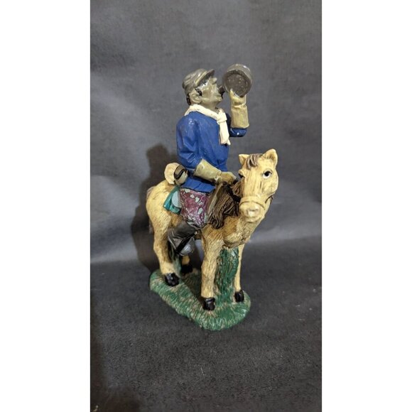 Vintage Hand-Painted Cowboy Figurine Drinking On Horse Resin 6" Tall Western Dec - Picture 4 of 10